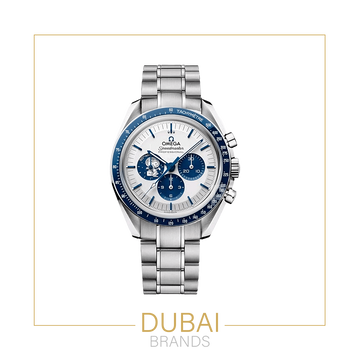 Omega Speedmaster Professional Moonwatch – White Dial – Blue Sub-dials – Quartz