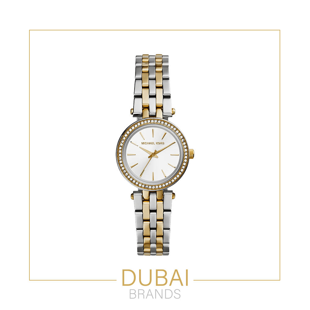 Michael Kors – White Dial – Two Tone Bracelet with Crystal Bezel – Original