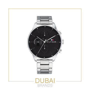 Tommy Hilfiger Black Dial Stainless Steel Bracelet Multi-Function