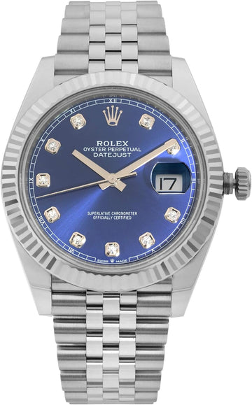 SUPER Clone DateJust Blue Dial with Diamonds Markers