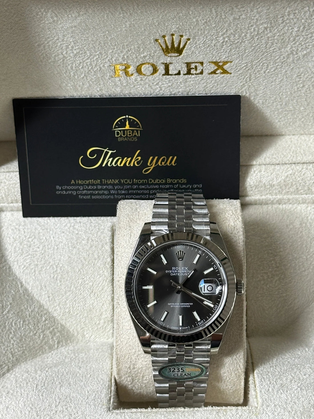 SC Rolex Datejust 41 Stainless Steel Slate Dial Jubilee Fluted