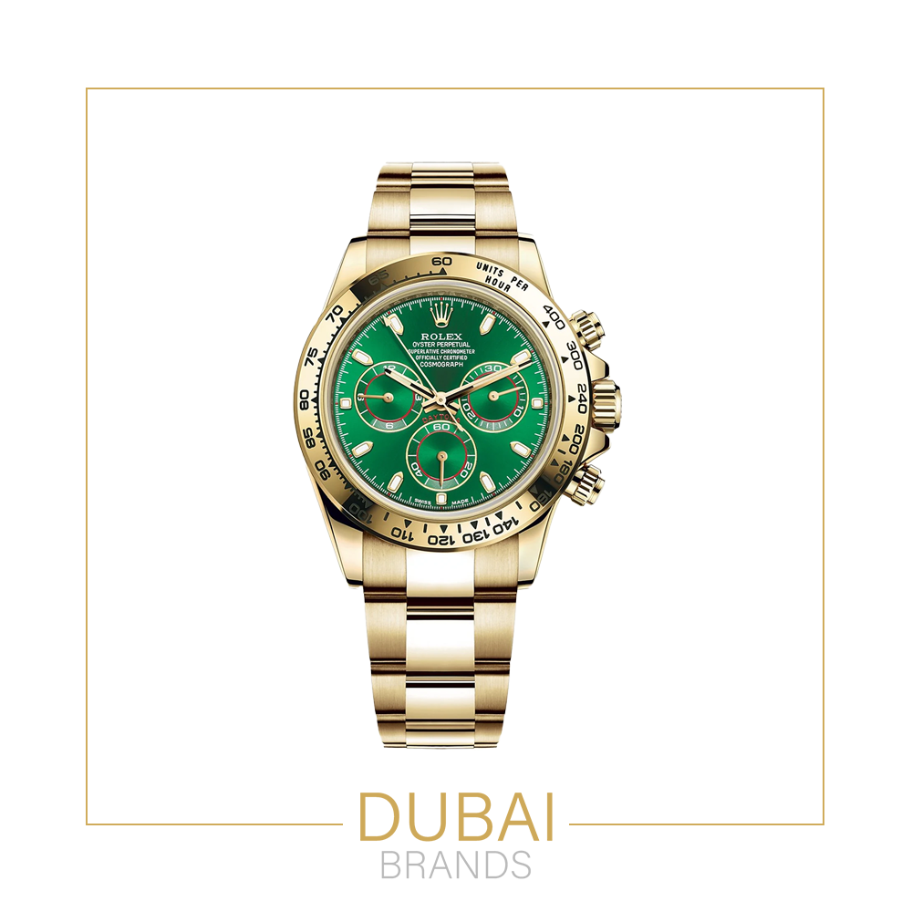 Daytona Green Dial on Yellow Gold Case and Bracelet
