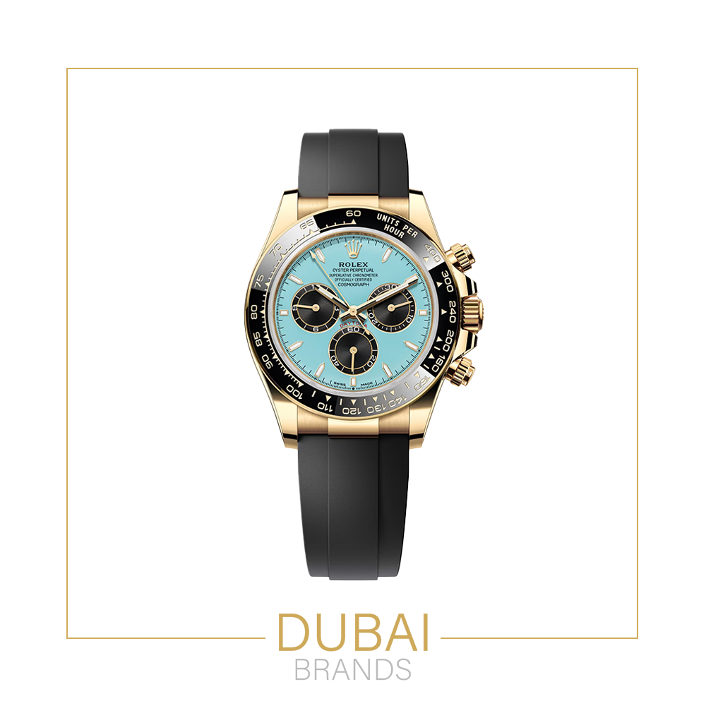 Rolex Daytona Yellow Gold Tiffany Dial  Rubber Strap 44mm