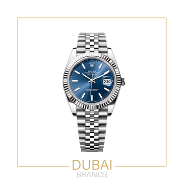 Rolex DateJust Silver-Blue Jubilee Fluted Bezel