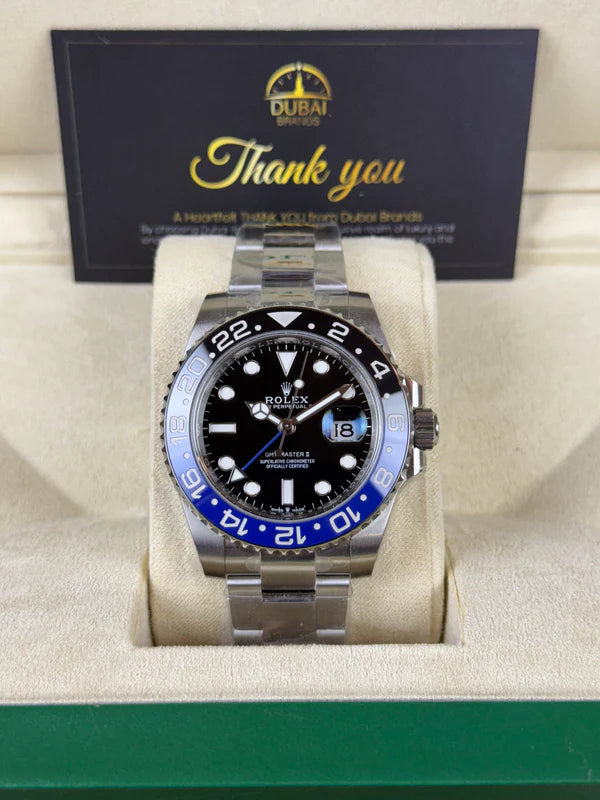 SC Rolex GMT Master II 40 Stainless Steel Batman Black Dial Oyster