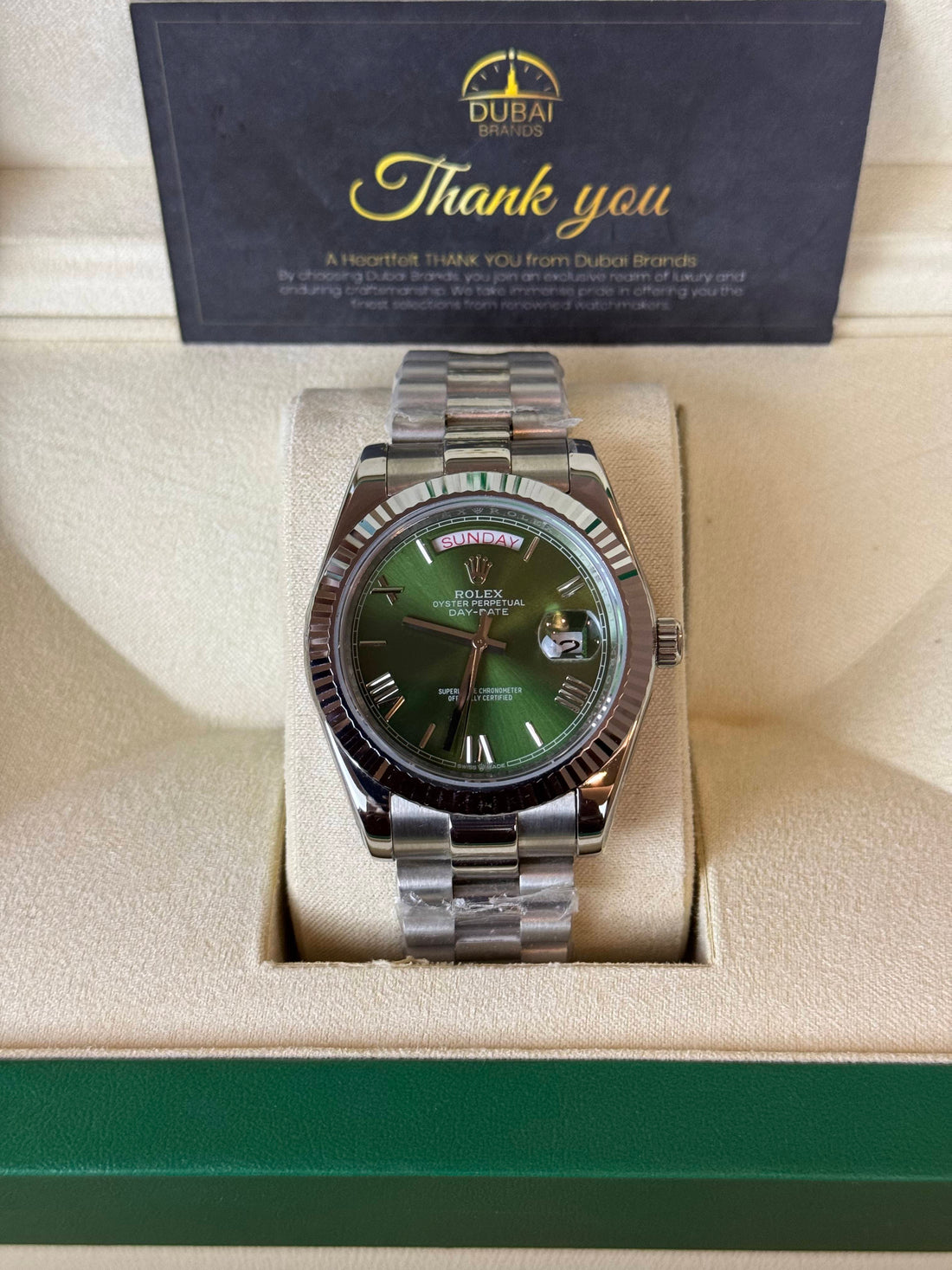 Rolex Day Date 40 Olive Green Dial