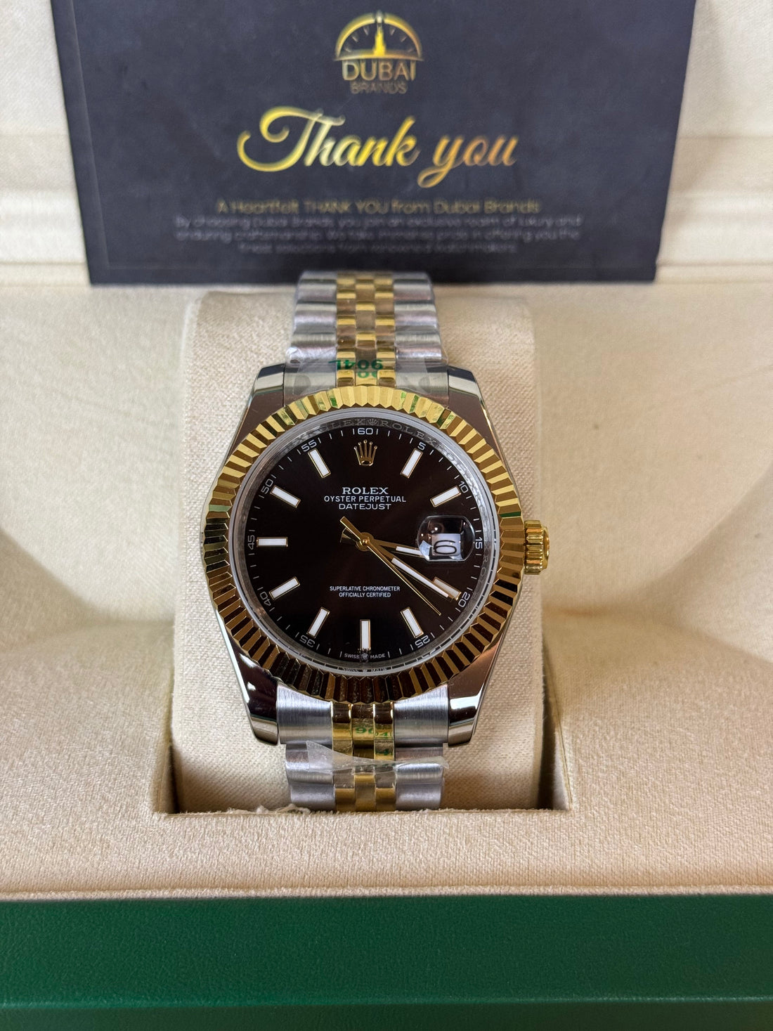 Rolex Datejust – Black Dial – Two Tone Jubilee Bracelet