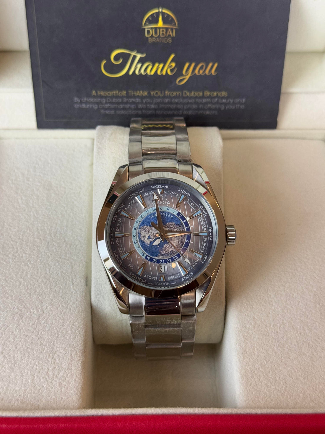 Omega Seamaster Aqua Terra Worldtimer – Stainless Steel – Blue Dial – Automatic