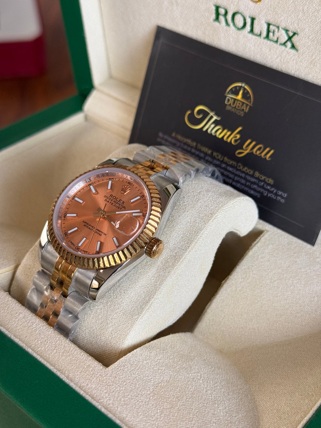 Rolex Datejust Lady 31 Rose Gold Sunburst Two-Tone Jubilee