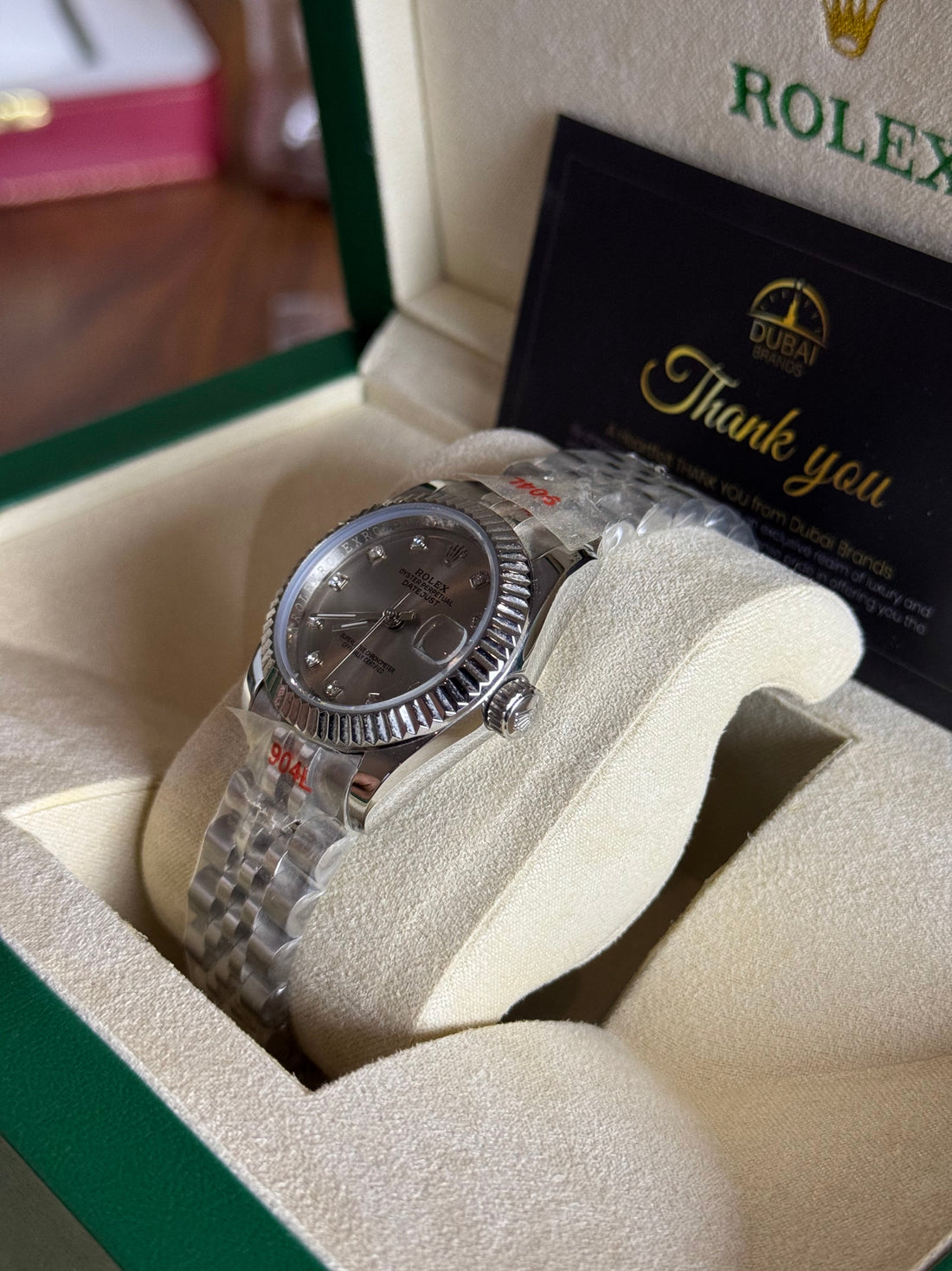 Rolex Datejust 31 Two Tone Grey Dial Diamond Markers Fluted Bezel Jubilee Bracelet