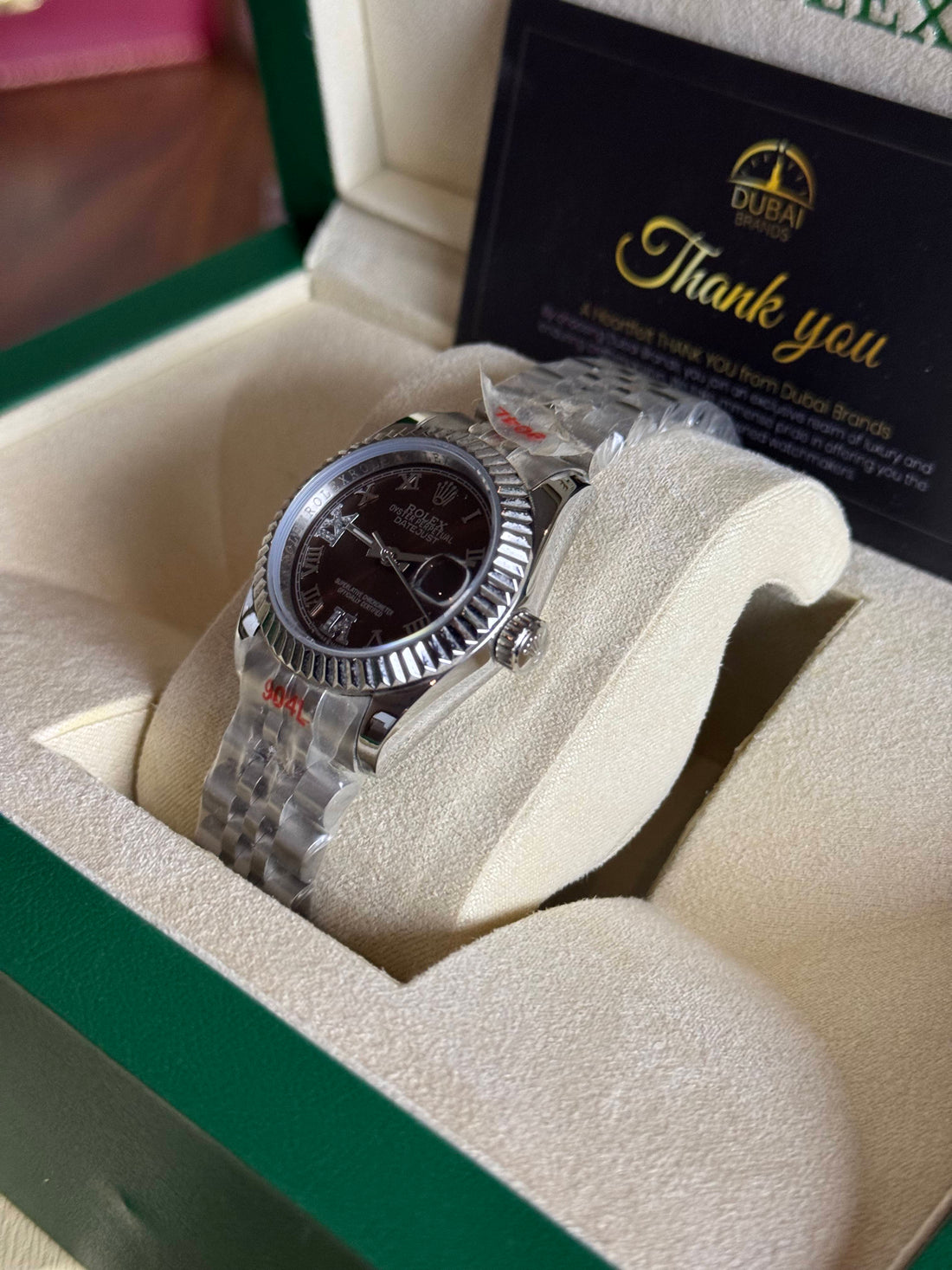 Rolex Datejust 31 Two Tone Chocolate Dial Stick Markers Fluted Bezel Jubilee Bracelet