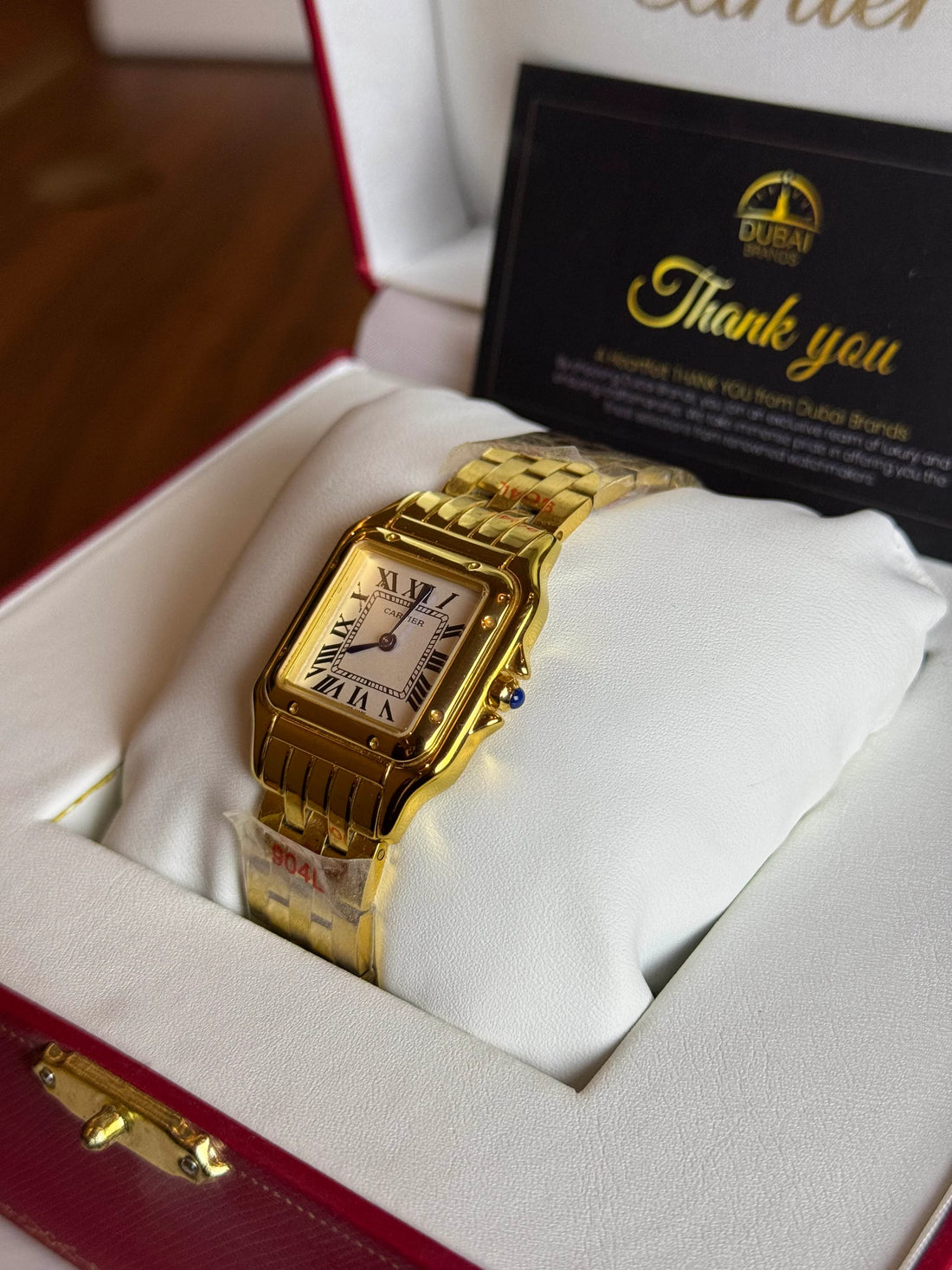 Cartier Panthère Medium Yellow Gold White Dial Roman Numerals Bracelet