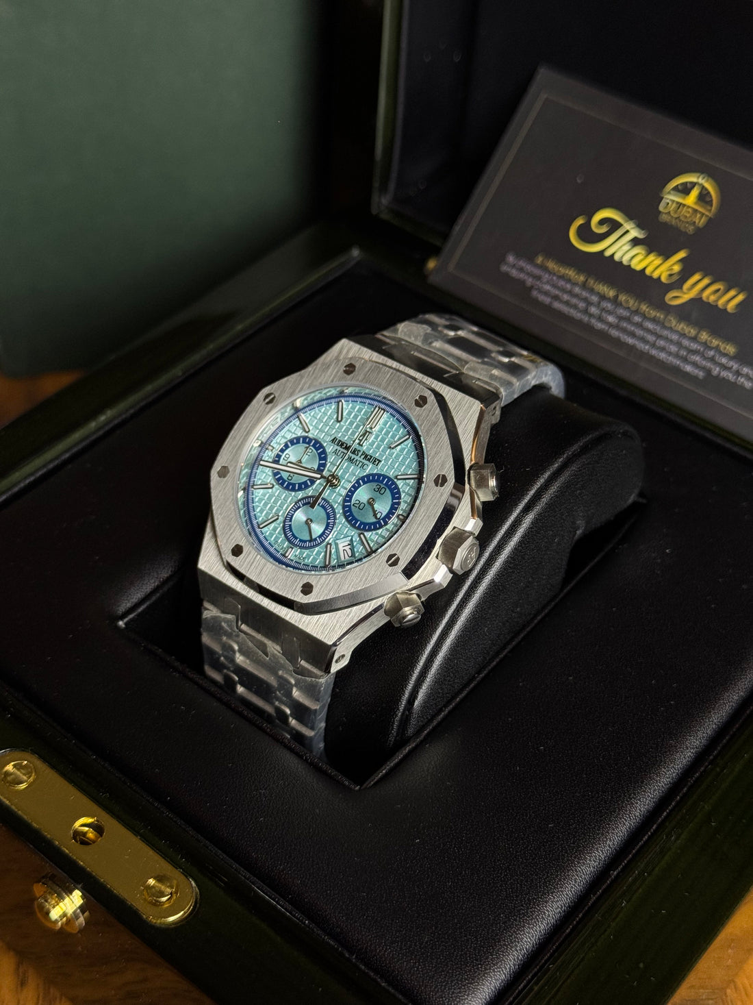 Audemars Piguet Royal Oak Chronograph 41 Stainless Steel Ice Blue Dial Blue Subdials Smooth Bezel Bracelet
