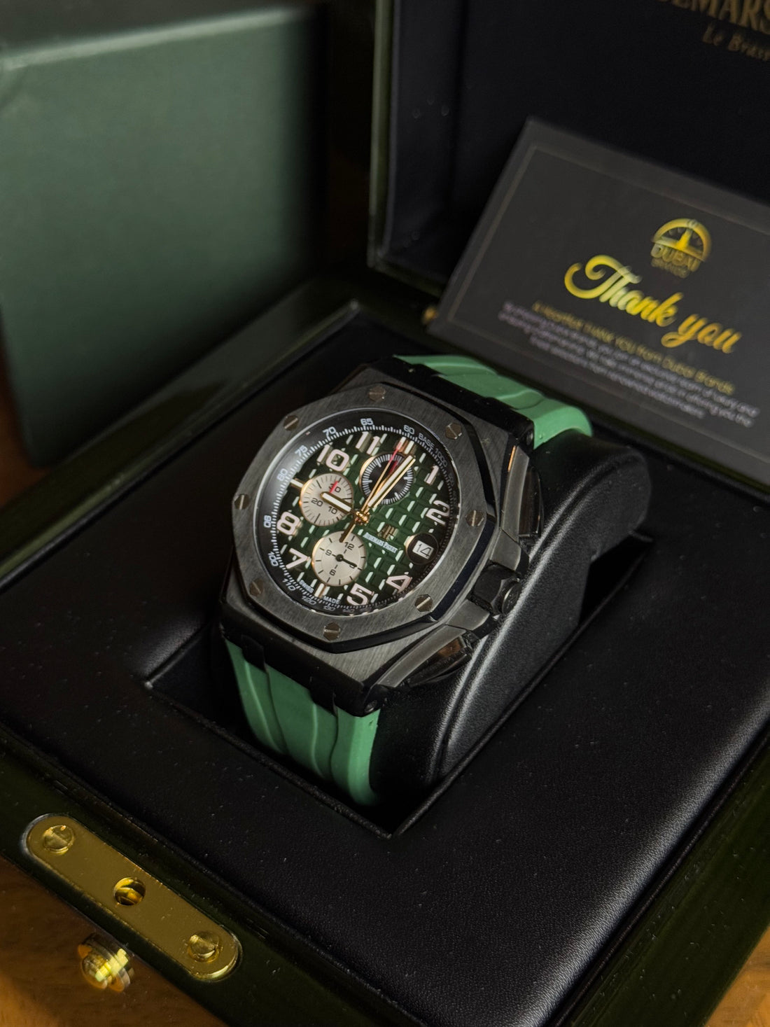 Audemars Piguet Royal Oak Offshore Chronograph 42 Black Dial White Subdials Ceramic Bezel Rubber Strap