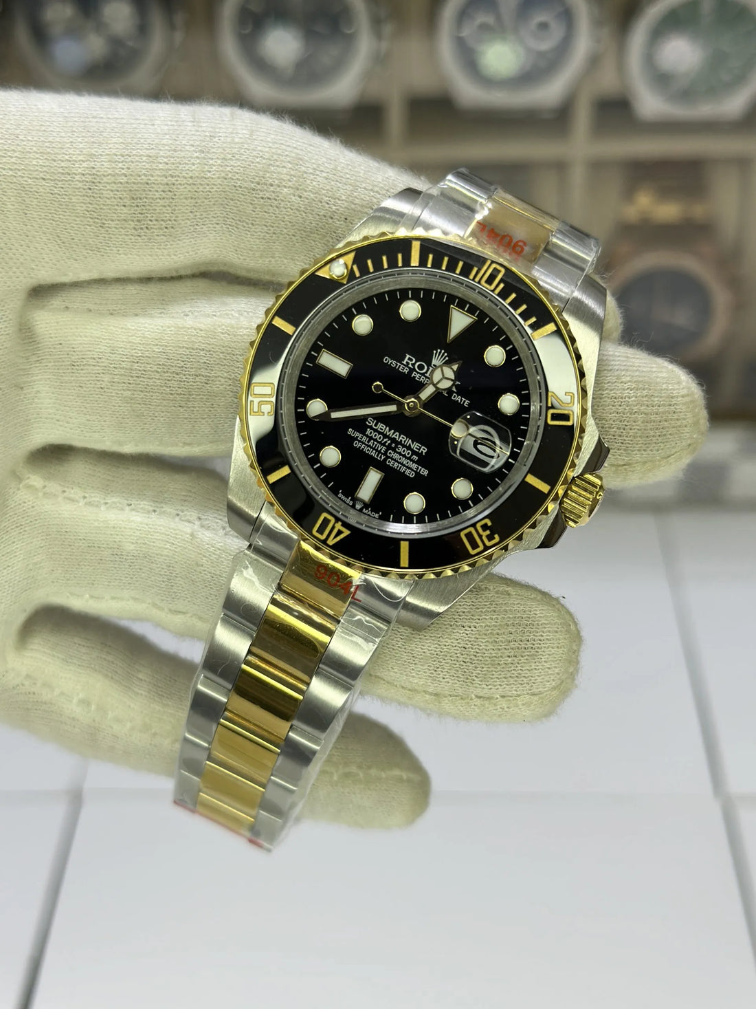 Rolex half gold Submariner black dial