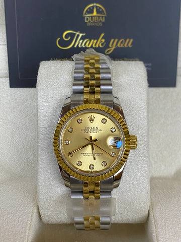 Rolex Datejust – Gold Dial – Diamond Markers – Two Tone – Jubilee