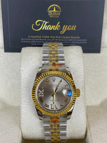 Rolex Datejust – Silver Roman Dial with Diamond Numerals – Two Tone – Jubilee