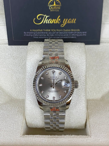 Rolex Datejust – Silver Dial – Diamond Markers – Jubilee