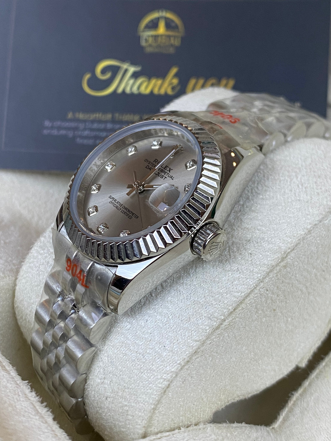 Rolex Datejust – Silver Dial – Diamond Markers – Jubilee