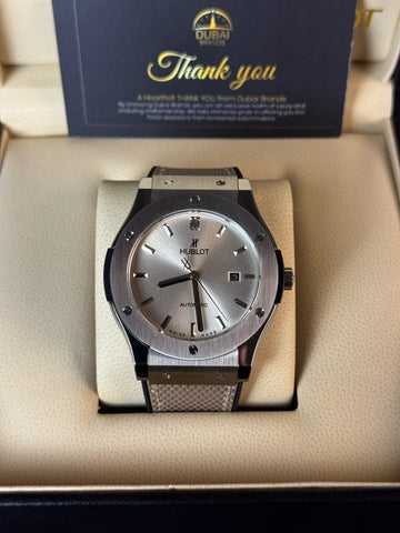 Hublot Classic Fusion Automatic Titanium Grey Dial Rubber Strap