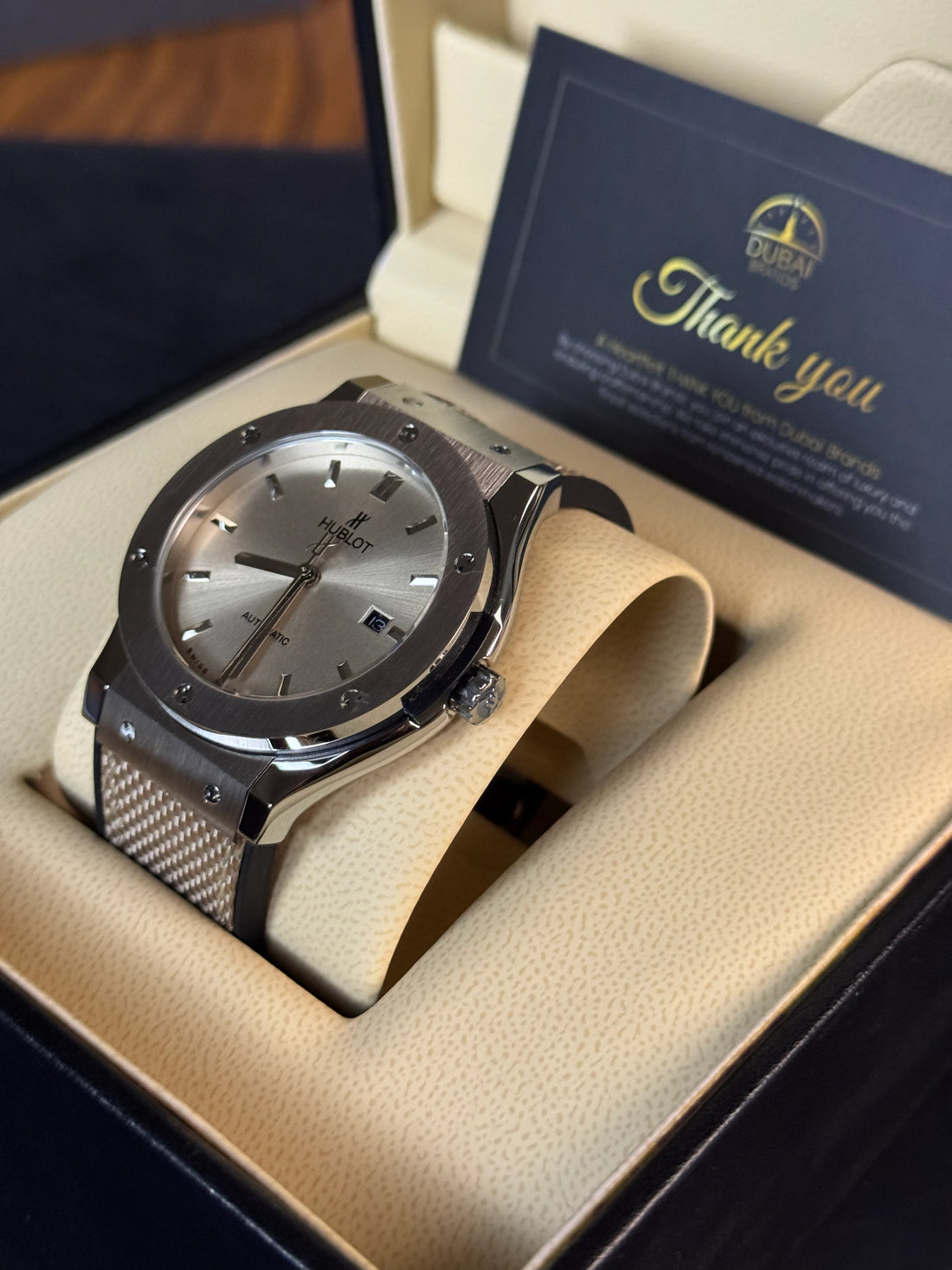 Hublot Classic Fusion Automatic Titanium Grey Dial Rubber Strap