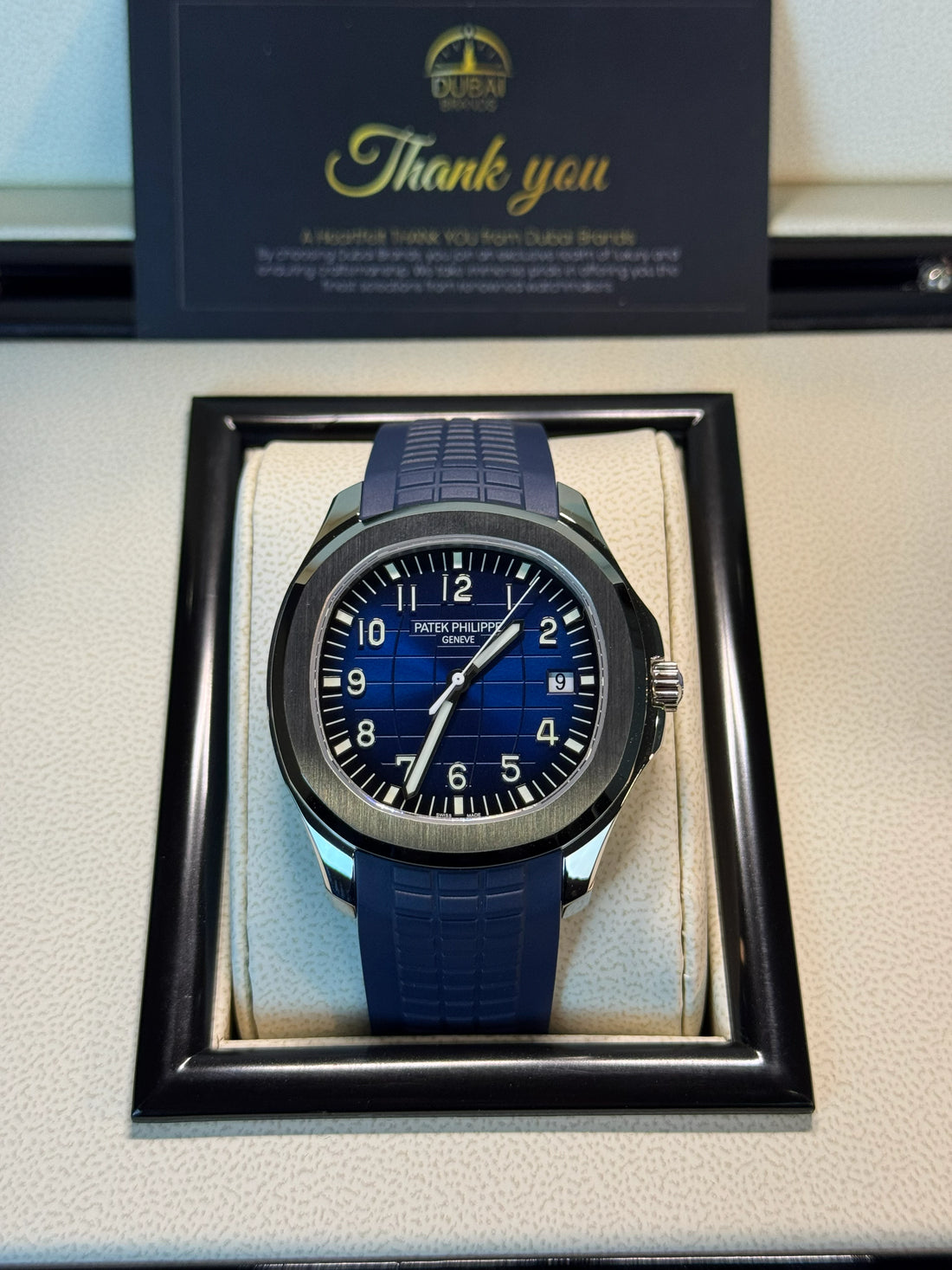 SC Patek Philippe Aquanaut 40 Stainless Steel Blue Dial Rubber Strap