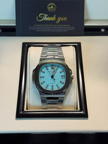 Patek Philippe Nautilus – Tiffany Blue Dial – Smooth Bezel – Stainless Steel Bracelet – Super Clone – 41mm
