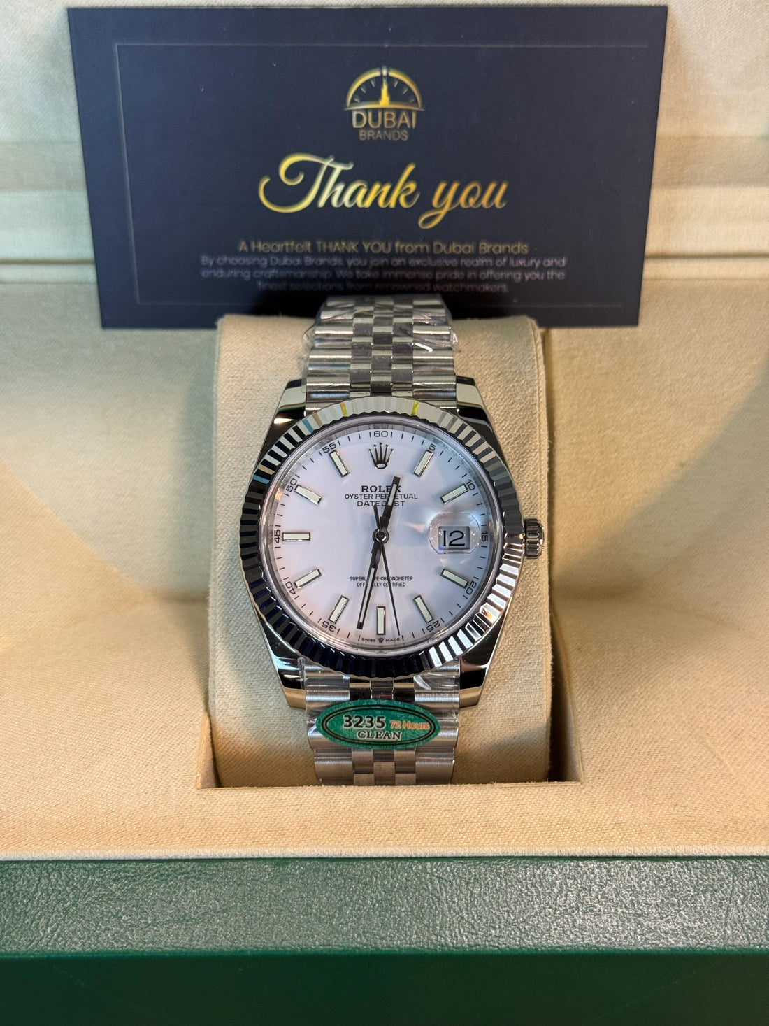 SC Rolex Datejust 41 Stainless Steel White Dial Jubilee Fluted