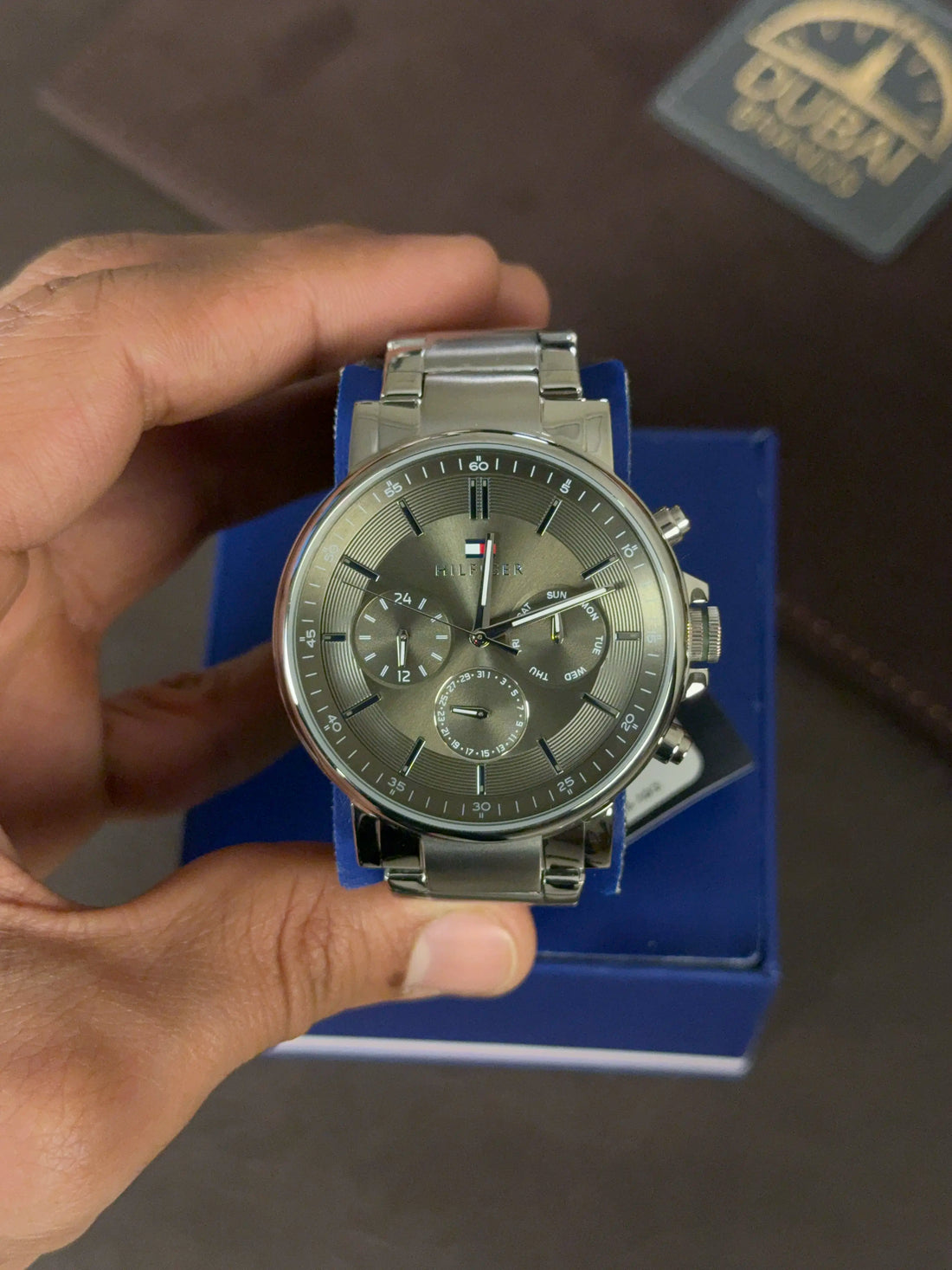 Tommy Hilfiger Original Multi-Function Watch For Men 1710587 Grey Dial Stainless Steel Bracelet