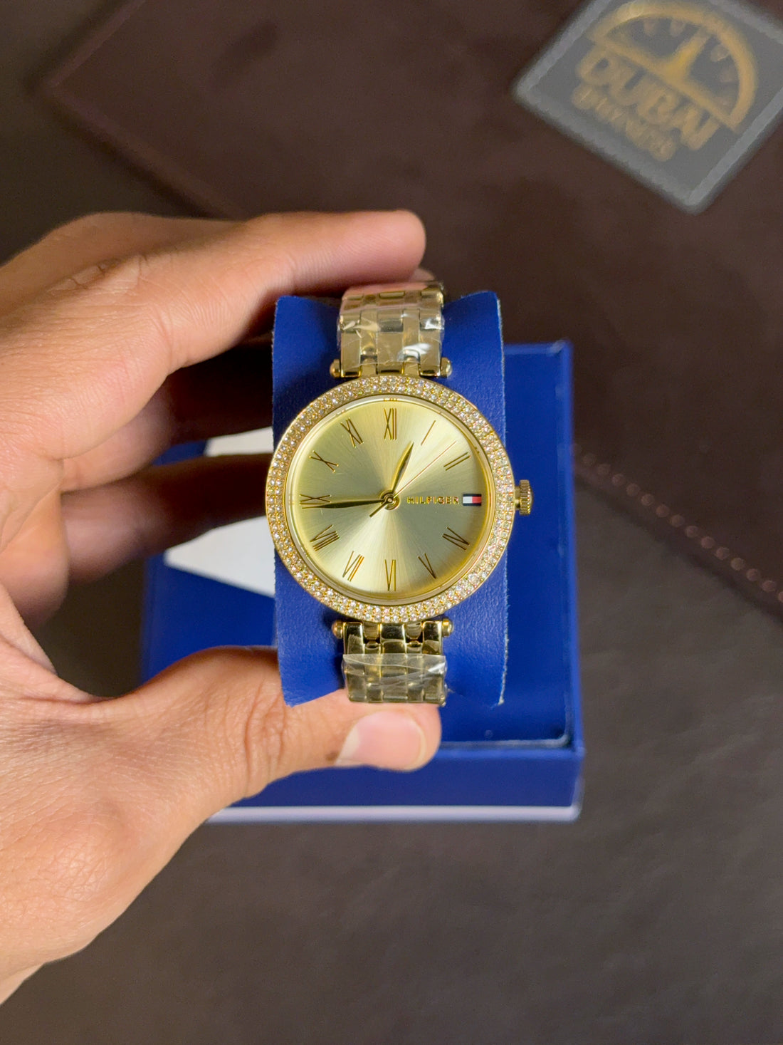 Tommy Hilfiger Natalie Original Watch For Women 1782718 Gold Dial Stainless Steel Bracelet