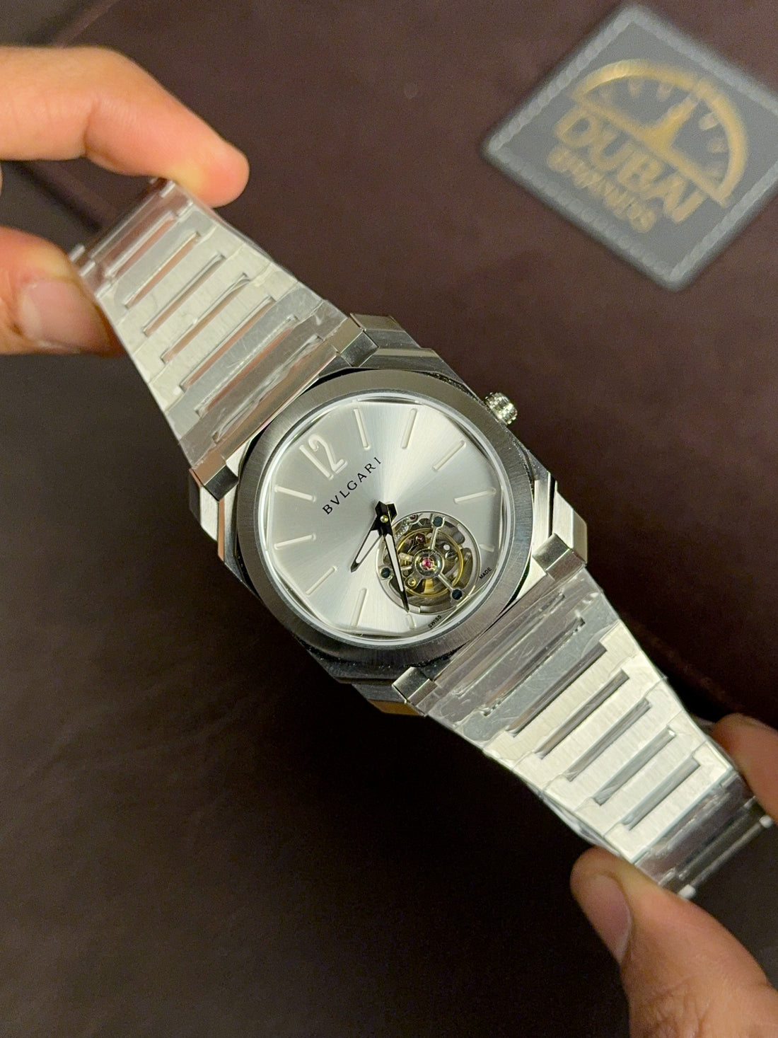 Bvlgari Octo Finissimo Tourbillon Automatic Watch For Men 40MM Silver Dial Stainless Steel Bracelet