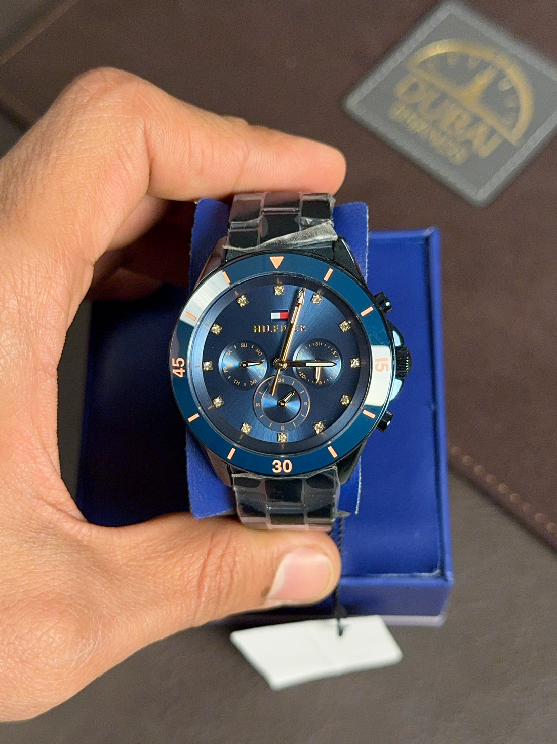 Tommy Hilfiger Original Chronograph Watch For Women 1782743 Blue Dial Stainless Steel Bracelet