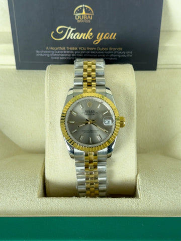 Rolex Datejust 31 Two Tone Silver Dial Fluted Bezel Jubilee Bracelet