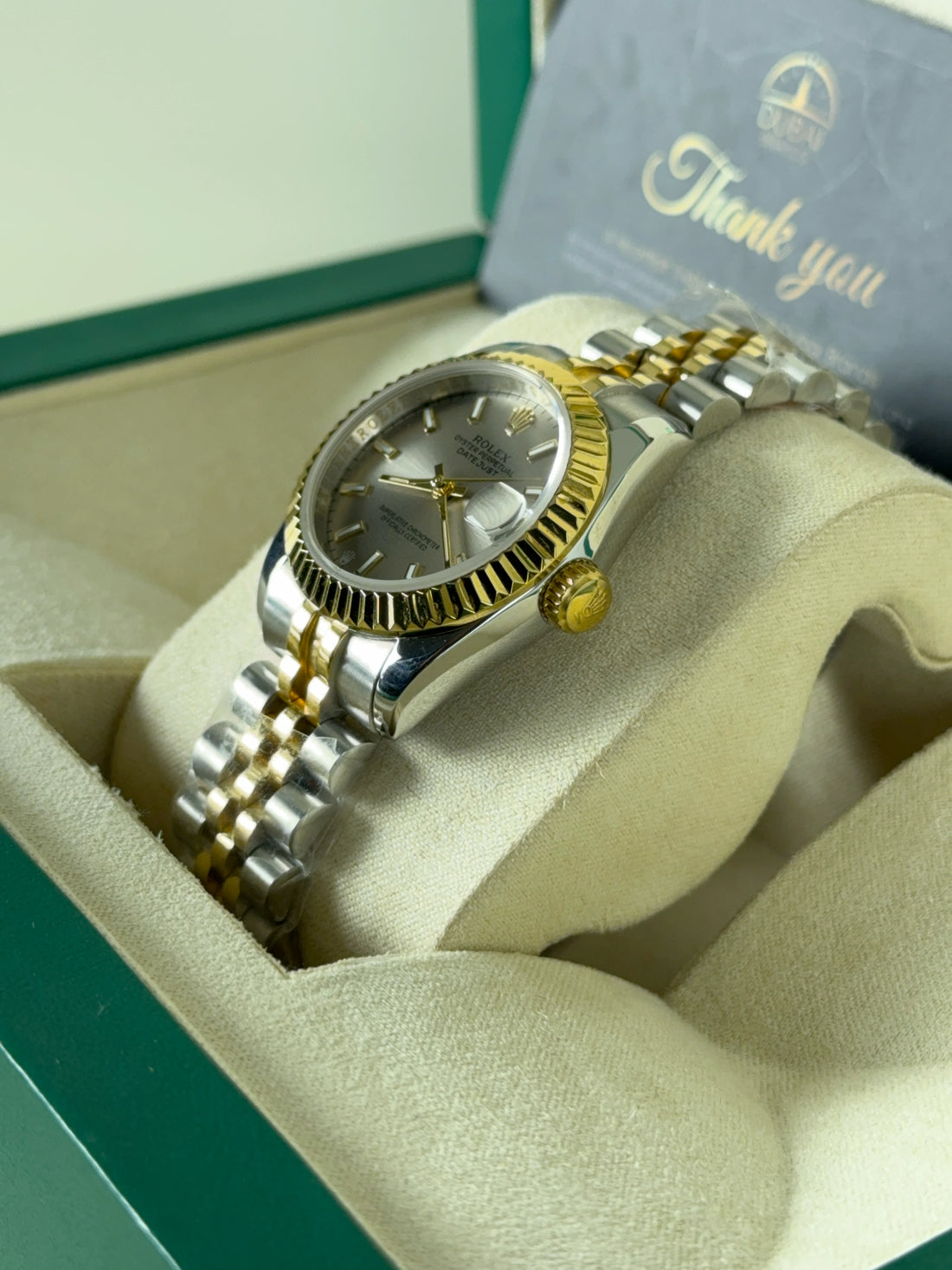 Rolex Datejust 31 Two Tone Silver Dial Fluted Bezel Jubilee Bracelet