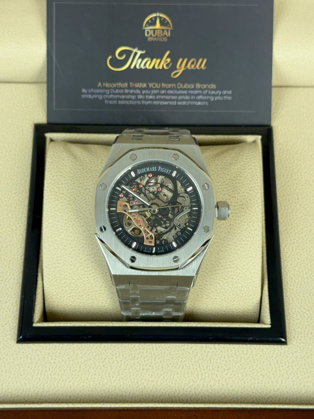Audemars Piguet Royal Oak 41 Stainless Steel Skeleton Dial Smooth Bezel Oyster Bracelet