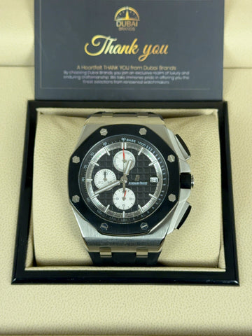 Audemars Piguet Royal Oak Offshore Chronograph 44mm Black Dial Black Bezel Rubber Strap