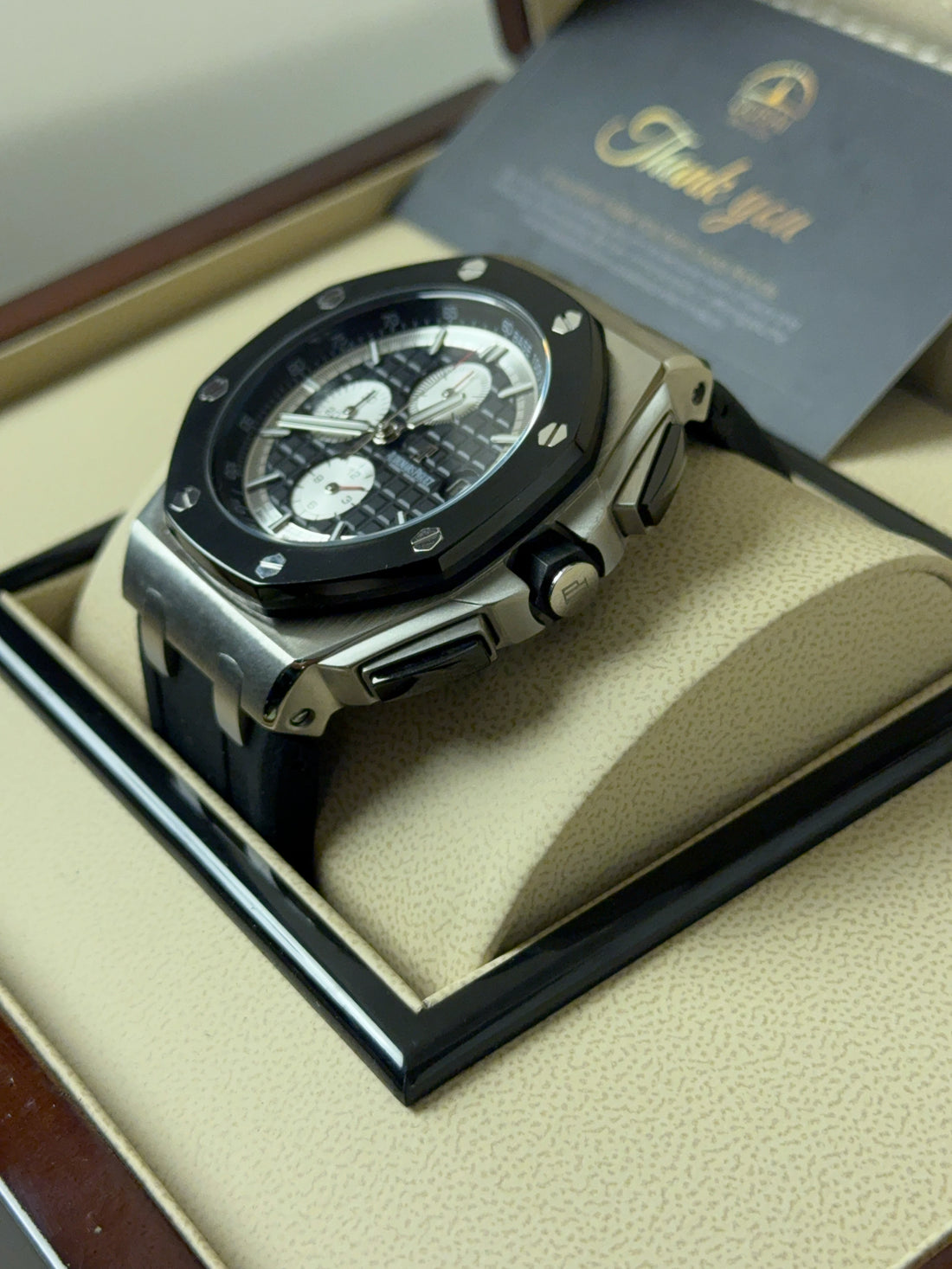 Audemars Piguet Royal Oak Offshore Chronograph 44mm Black Dial Black Bezel Rubber Strap