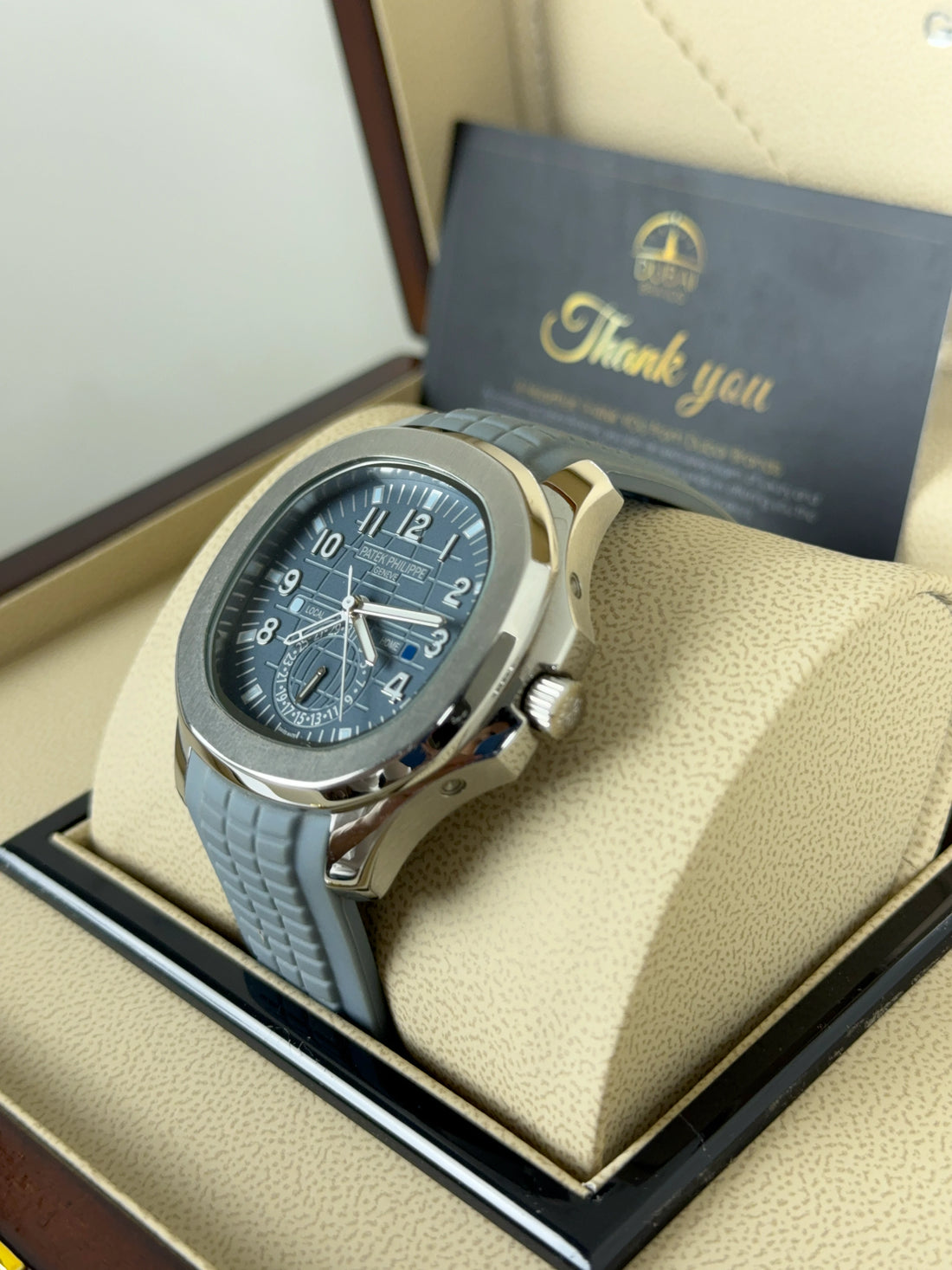 Patek Philippe Aquanaut 42mm Blue Dial Stainless Steel Rubber Strap