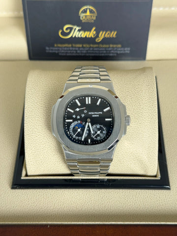 Patek Philippe Nautilus 40mm Black Dial Stainless Steel Bracelet