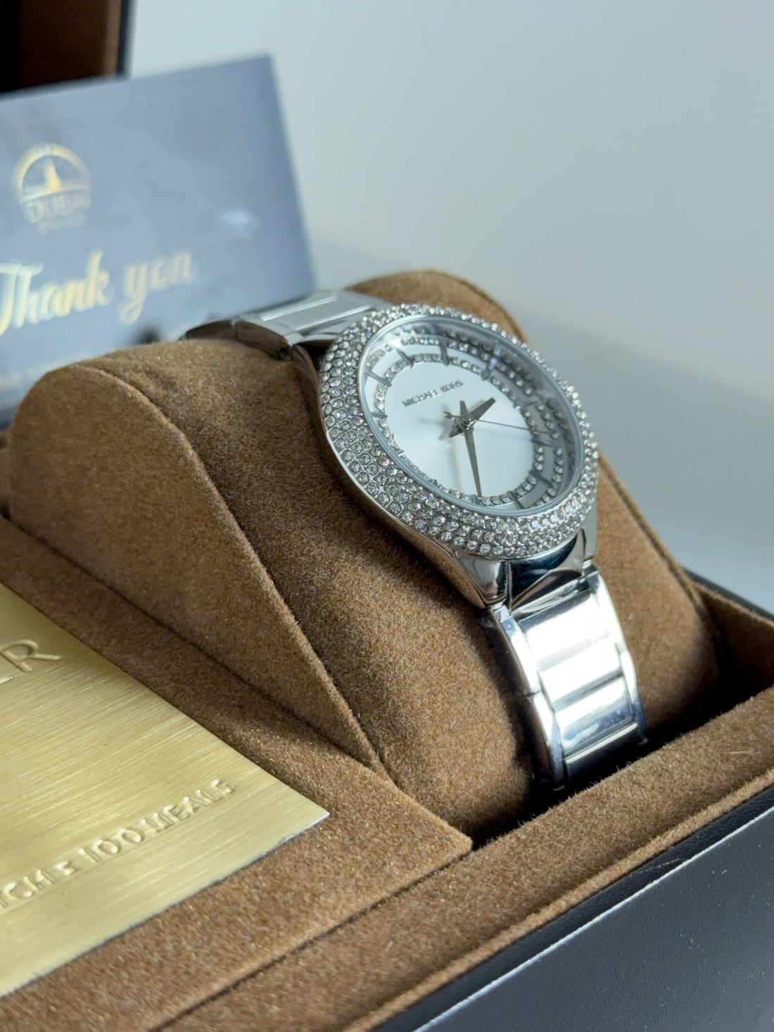 Michael Kors MK4943 Silver Dial Crystal Bezel Stainless Steel Bracelet Watch