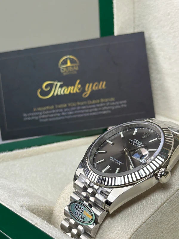 SC Rolex Datejust 41 Stainless Steel Slate Dial Jubilee Fluted