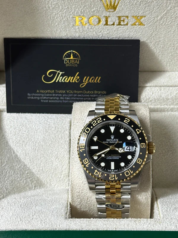 Super Clone Rolex GMT-Master II 40 mm Half Gold