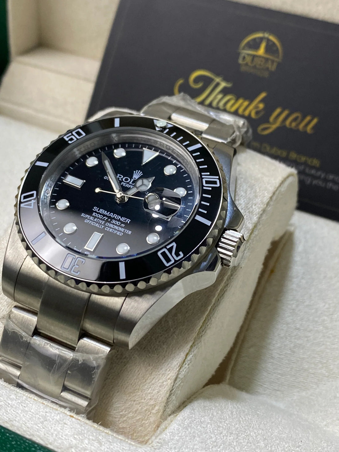 rolex submariner date 41 stainless steel black dial black bezel oyster