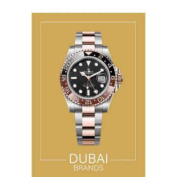 SC Rolex GMT Master II 40 Two Tone Rose Gold Root Beer Black Dial Oyster