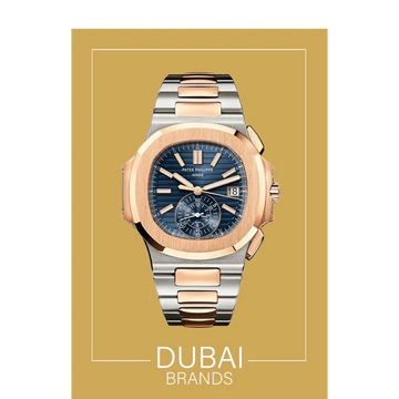 SC Patek Philippe Nautilus Chronograph 40 Two Tone Rose Gold Blue Dial Integrated Bracelet