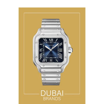 SC Cartier Santos 40 Stainless Steel Blue Dial Roman Integrated Bracelet