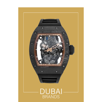 SC Richard Mille RM 055 Black Forged Carbon Skeleton Dial Black Rubber Strap