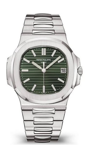 Patek Philippe Nautilus Self-Winding Sunburst Olive-Green Dial&nbsp;