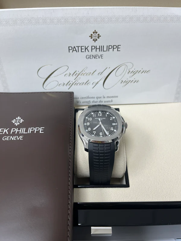 Patek Philippe Aquanaut Stainless Steel Black Embossed Dial