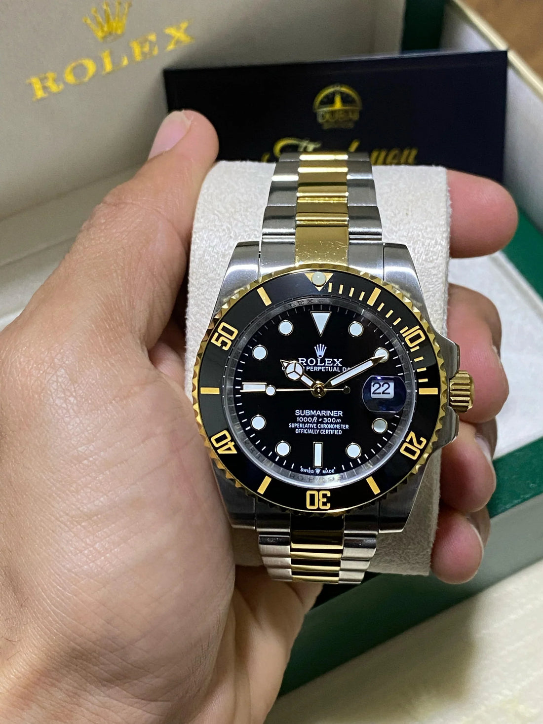 Rolex Submariner Date 41 Steel Yellow Gold Black Dial Black Bezel Oyster